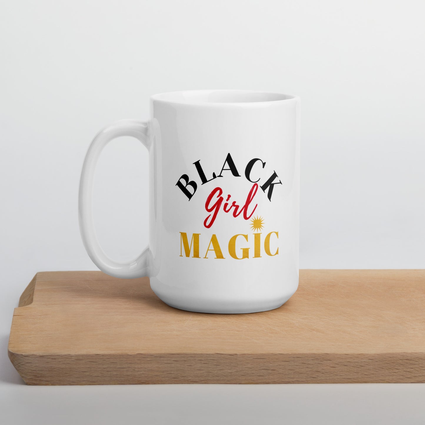 White glossy mug