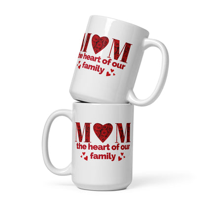 MOM: THE HEART OF OUR FAMILY MUG