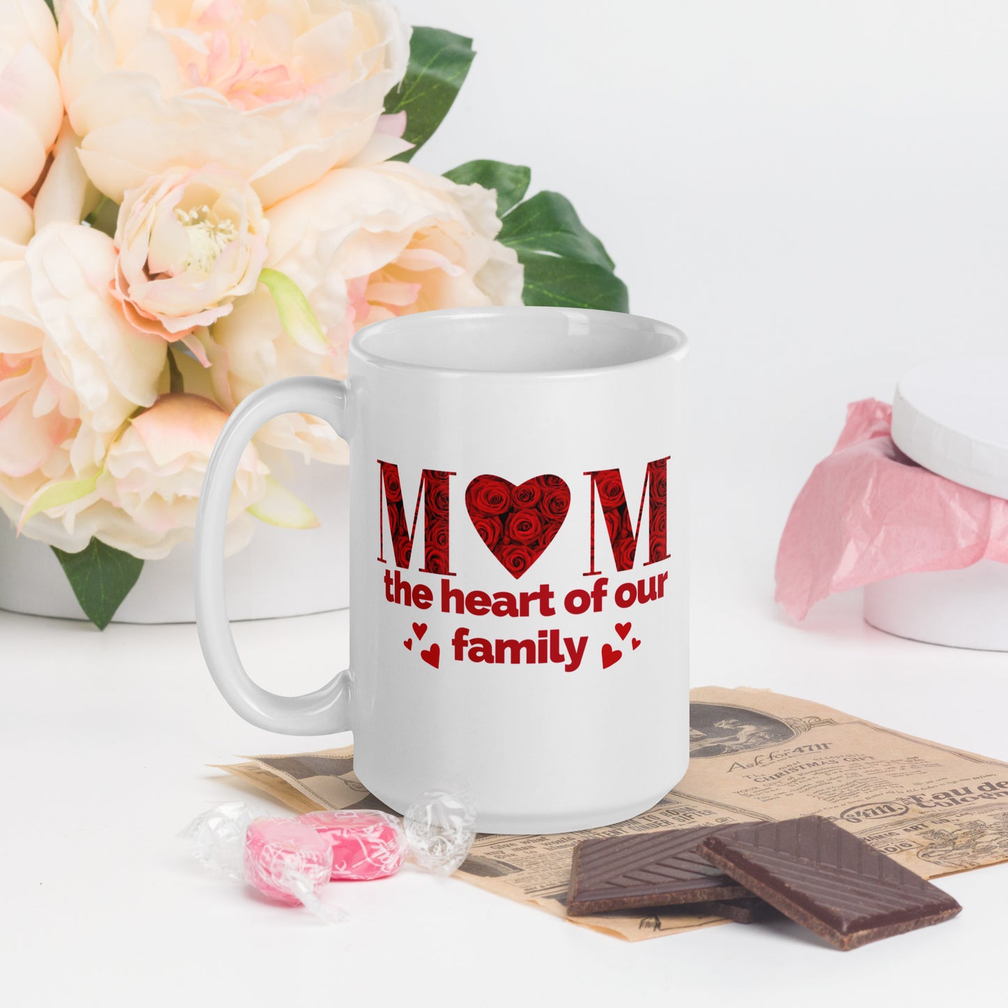 MOM: THE HEART OF OUR FAMILY MUG