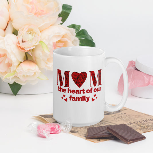 MOM: THE HEART OF OUR FAMILY MUG