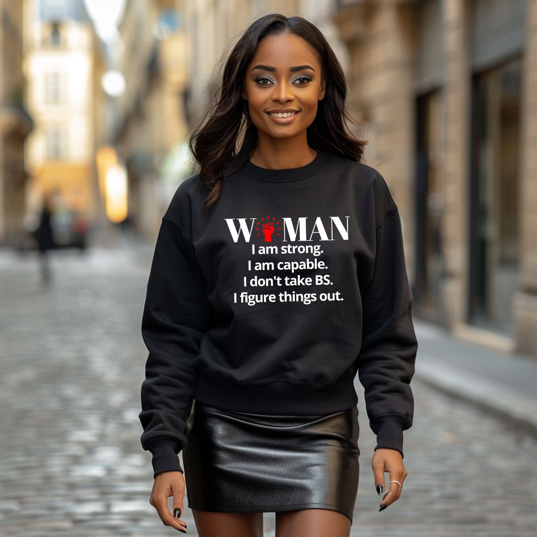 Woman Power Premium Crewneck Sweatshirt