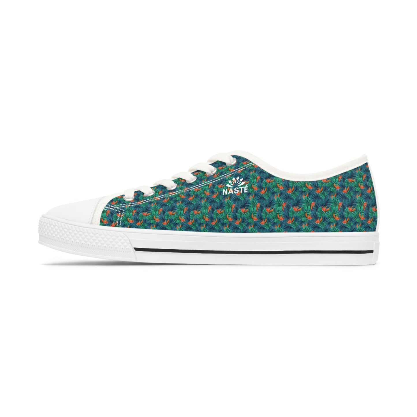 PARADISE SOLE TROPICAL PRINT LACED CANVAS SHOES