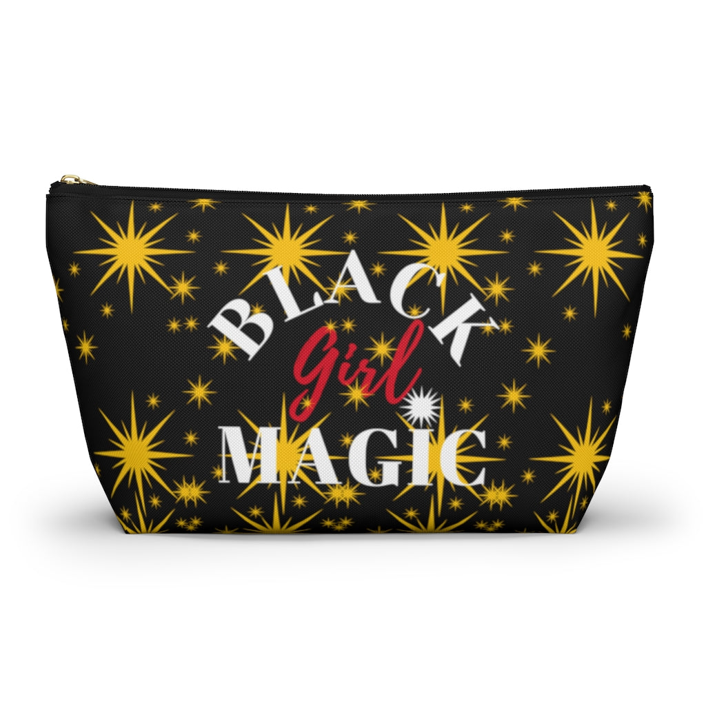 Black Girl Magic Makeup Bag / Accessory Pouch w T-bottom