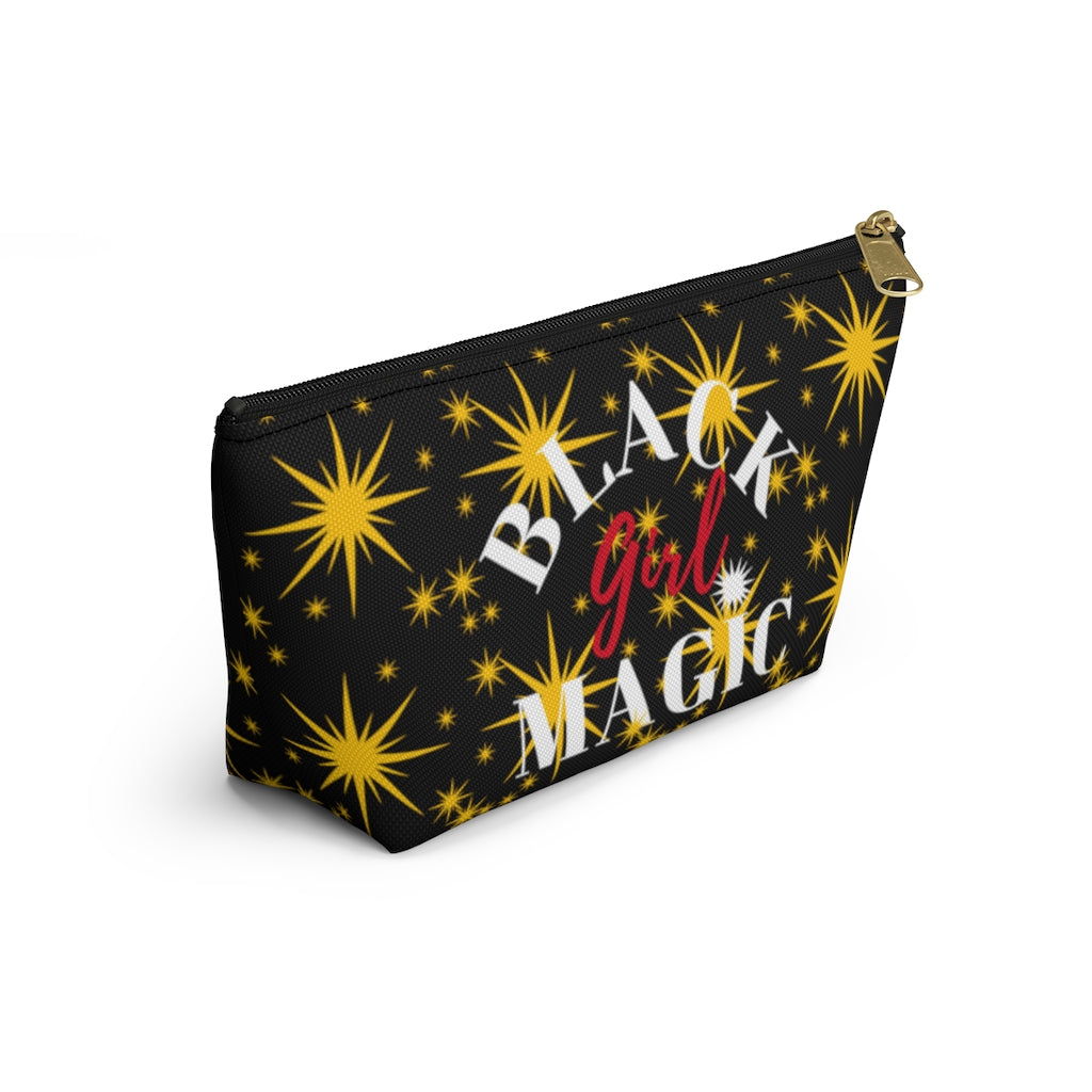 Black Girl Magic Makeup Bag / Accessory Pouch w T-bottom