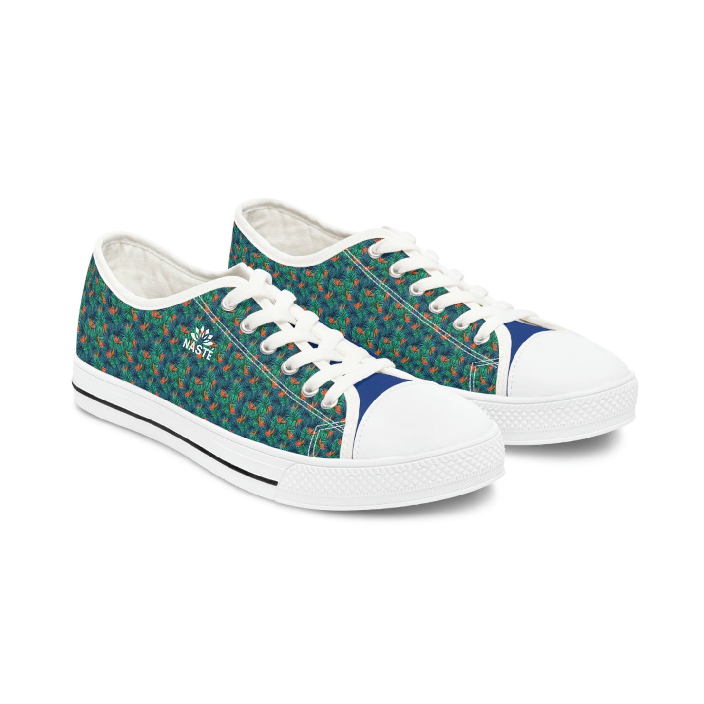 PARADISE SOLE TROPICAL PRINT LACED CANVAS SHOES