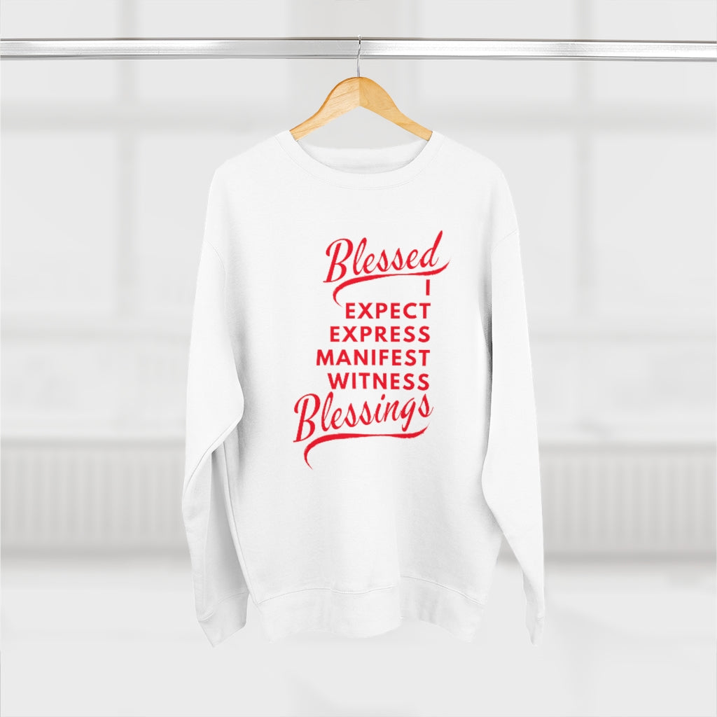 I AM BLESSED UNISEX PREMIUM CREWNECK SWEATSHIRT