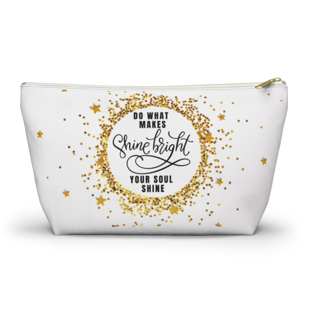 Shine Bright Makeup & Accessory Pouch w T-bottom