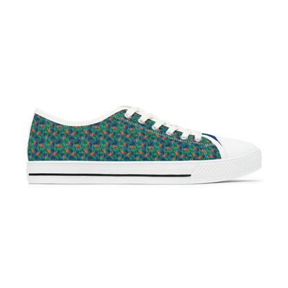 PARADISE SOLE TROPICAL PRINT LACED CANVAS SHOES