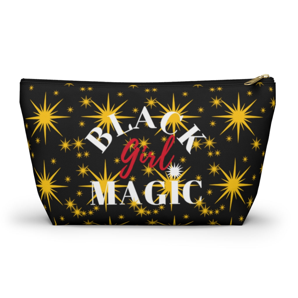 Black Girl Magic Makeup Bag / Accessory Pouch w T-bottom