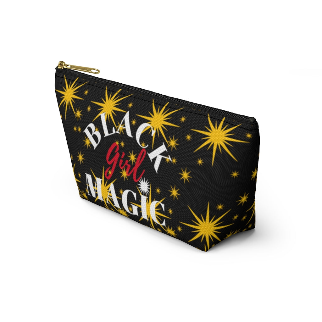 Black Girl Magic Makeup Bag / Accessory Pouch w T-bottom