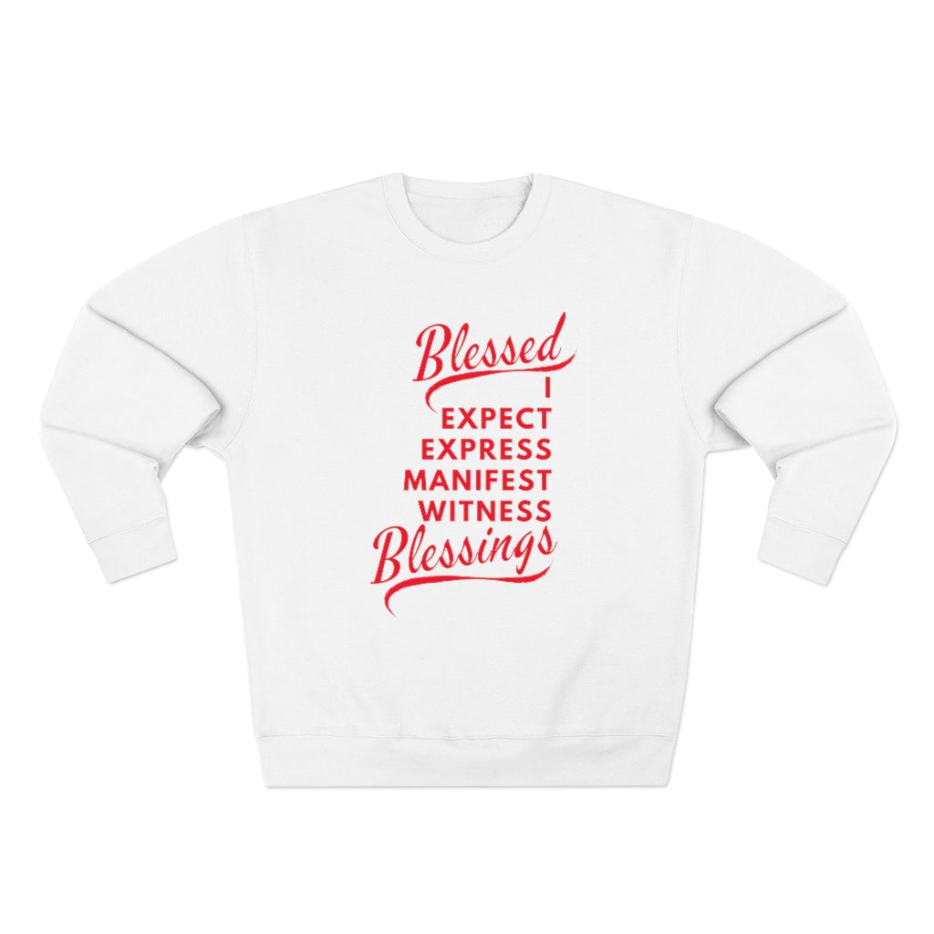 I AM BLESSED UNISEX PREMIUM CREWNECK SWEATSHIRT