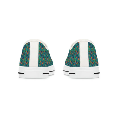 PARADISE SOLE TROPICAL PRINT LACED CANVAS SHOES