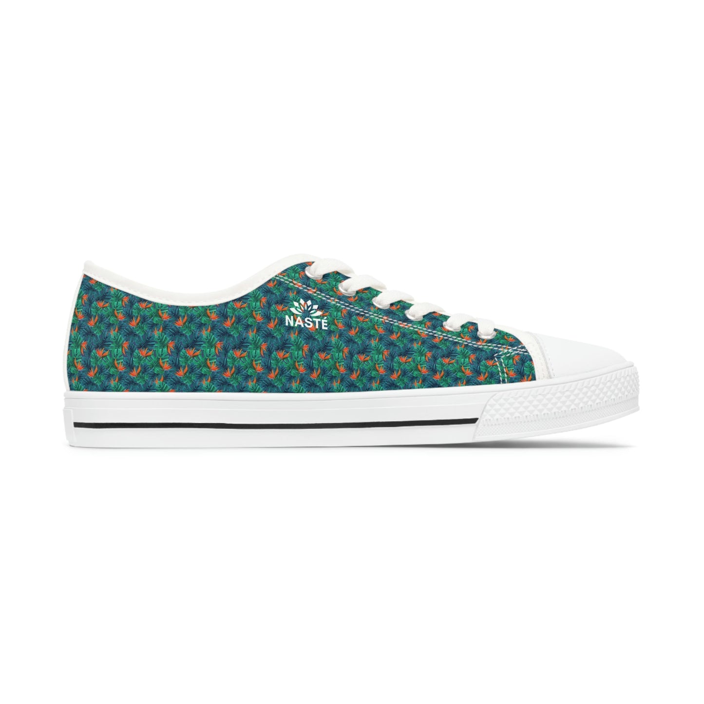 PARADISE SOLE TROPICAL PRINT LACED CANVAS SHOES