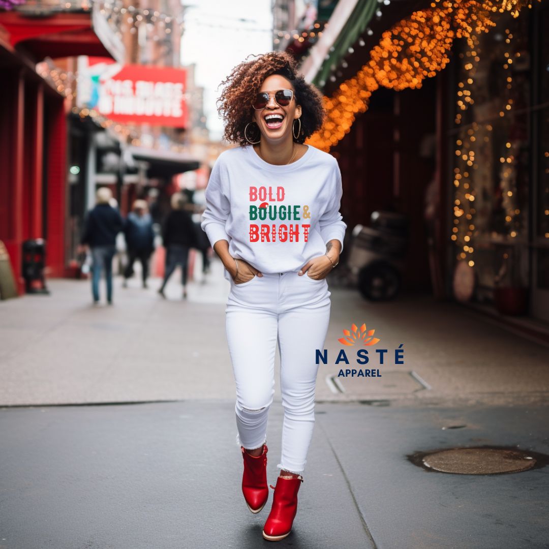 BOLD BOUGIE & BRIGHT CHRISTMAS SWEATSHIRT