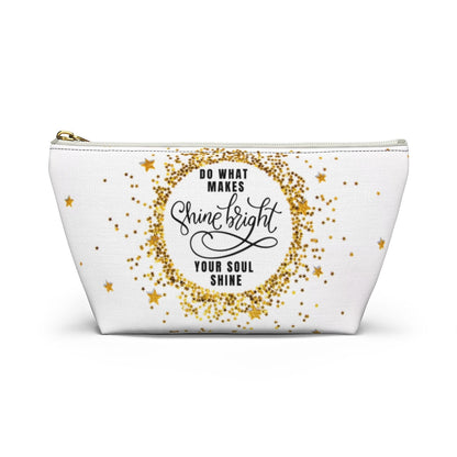 Shine Bright Makeup & Accessory Pouch w T-bottom