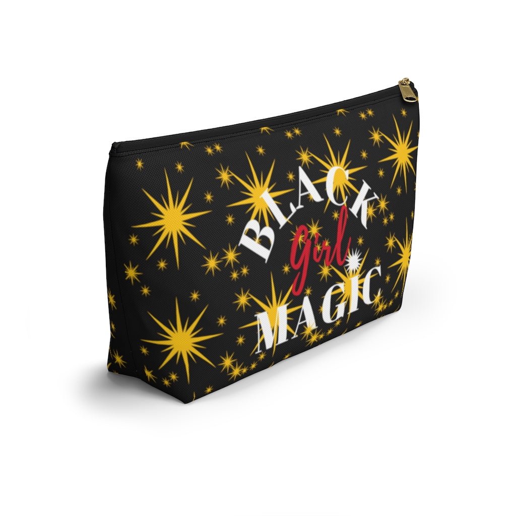 Black Girl Magic Makeup Bag / Accessory Pouch w T-bottom