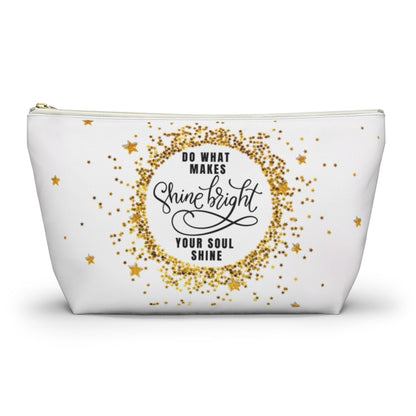 Shine Bright Makeup & Accessory Pouch w T-bottom