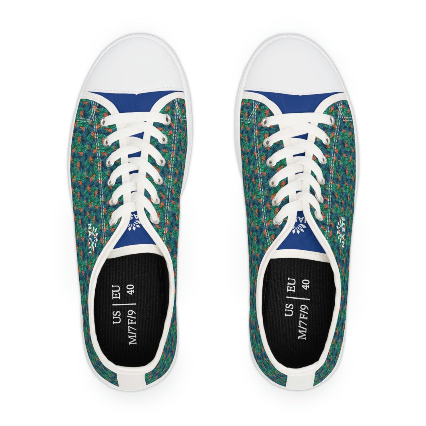 PARADISE SOLE TROPICAL PRINT LACED CANVAS SHOES